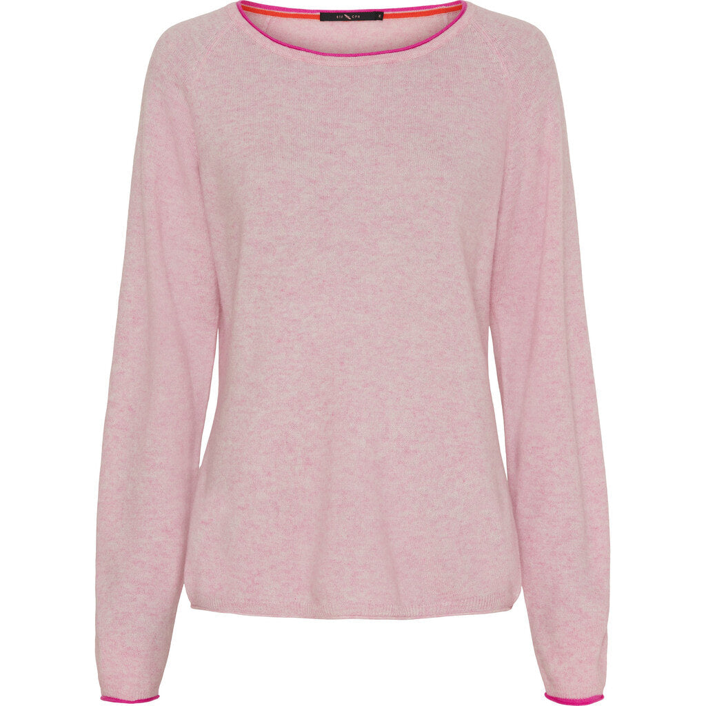 BTFCPH Pullover i cashmere blanding med strib Pullovers Rosa