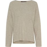 BTFCPH Pure Cashmere Pullover w. Boat Neck Knit Beige Melange