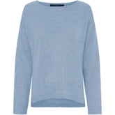 BTFCPH Pure Cashmere Pullover w. Boat Neck Knit Light Blue Melange