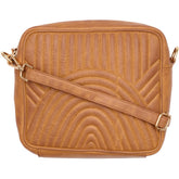 Orchid Quilted Clutch Tasker Cognac w. Light Gold acc.