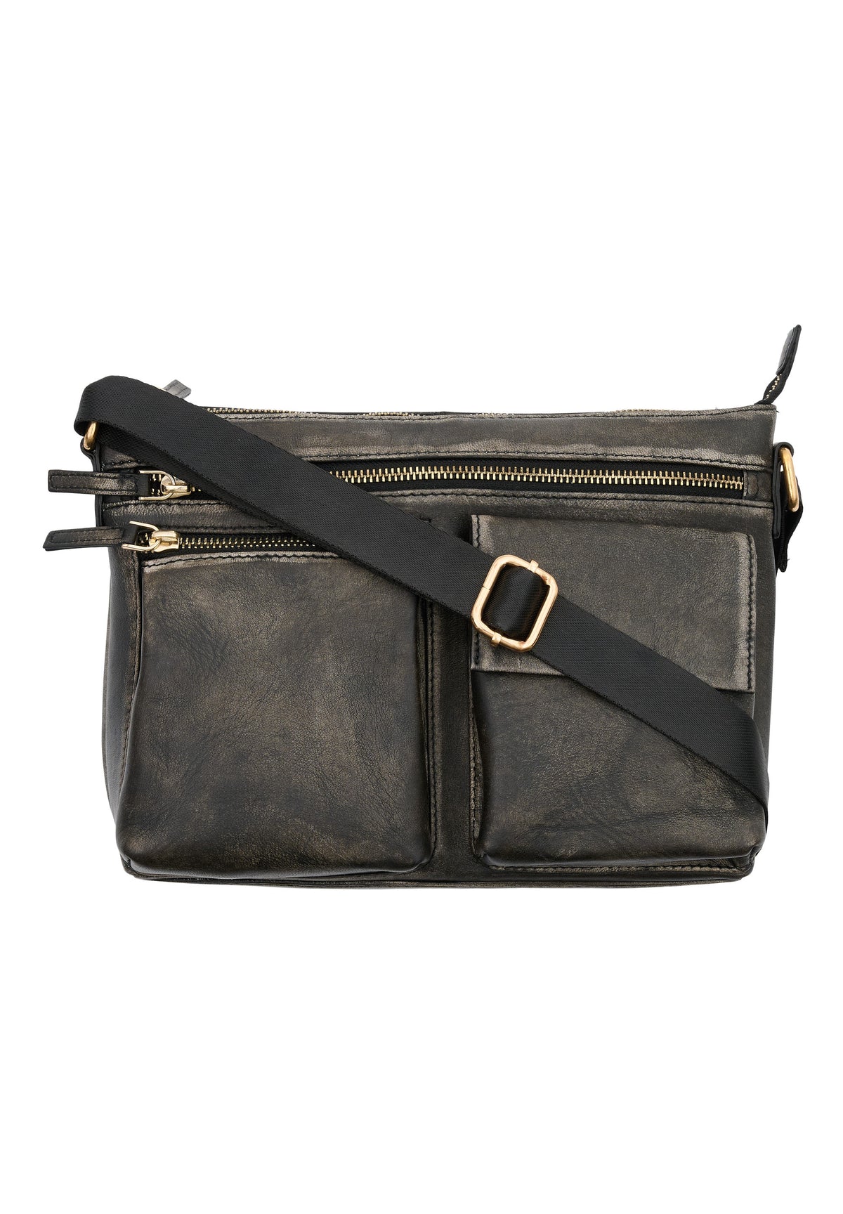 Orchid Rub-off Crossbody i læder Tasker Sort
