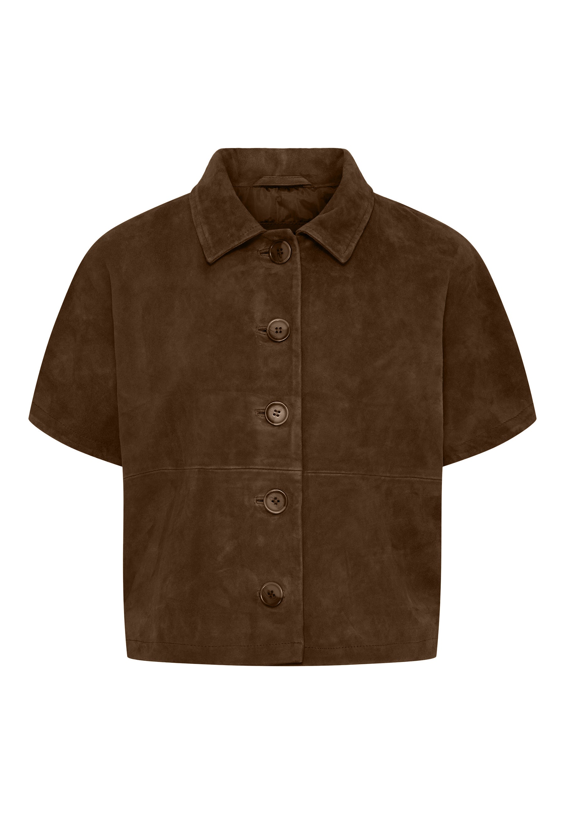 BTFCPH Ruskindsjakke med korte ærmer Jakker Brun