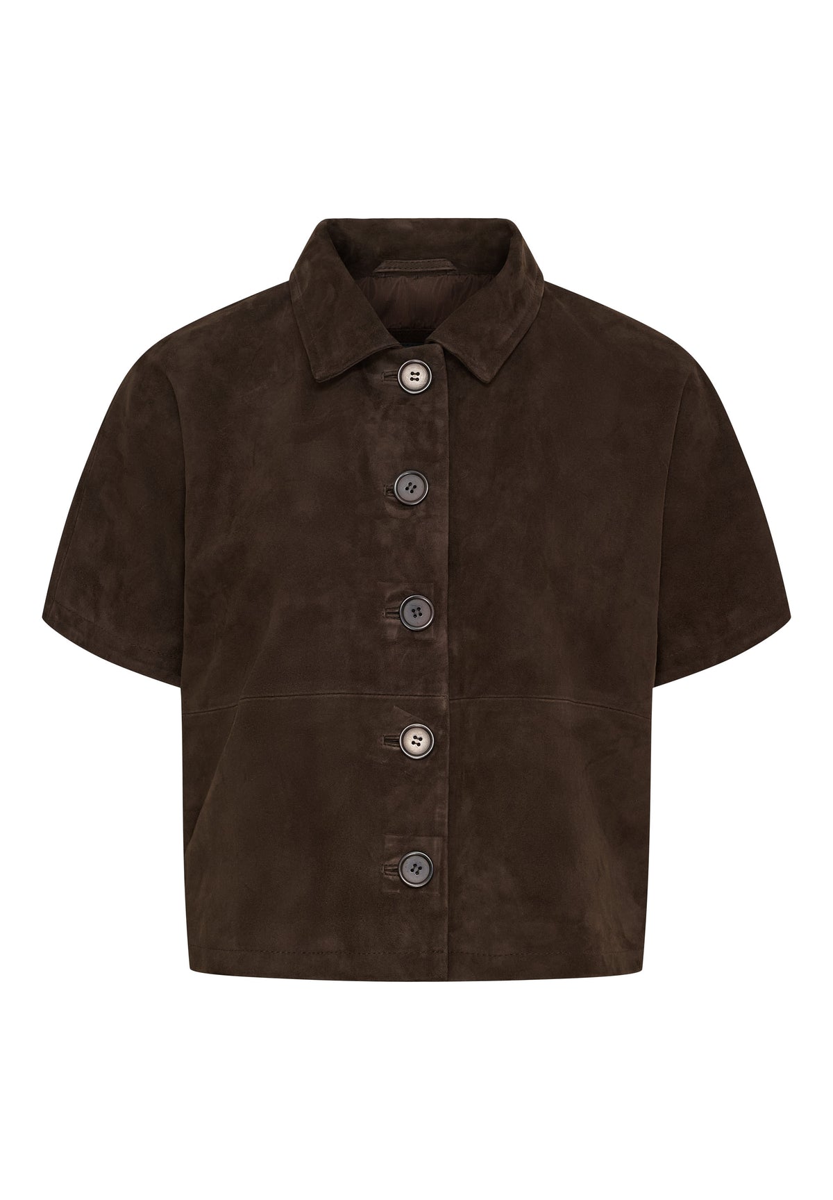 BTFCPH Ruskindsjakke med korte ærmer Jakker Dark Chocolate Brown