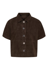 BTFCPH Ruskindsjakke med korte ærmer Jakker Dark Chocolate Brown