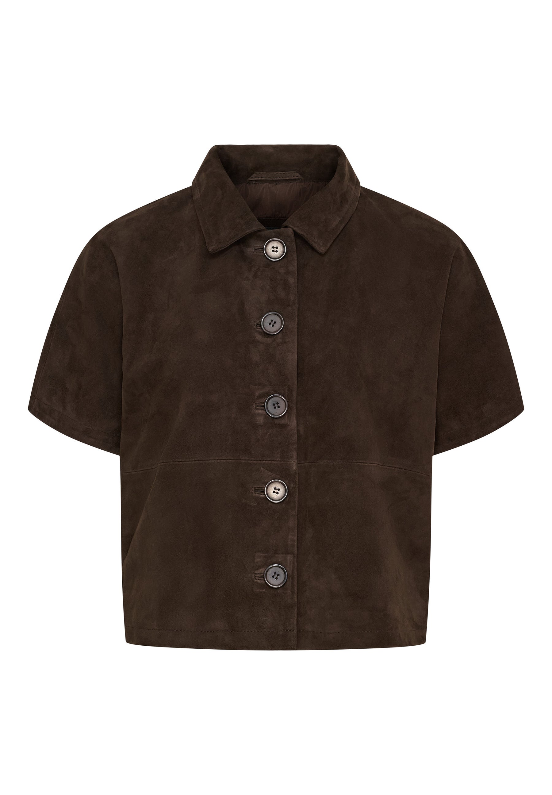 BTFCPH Ruskindsjakke med korte ærmer Jakker Dark Chocolate Brown