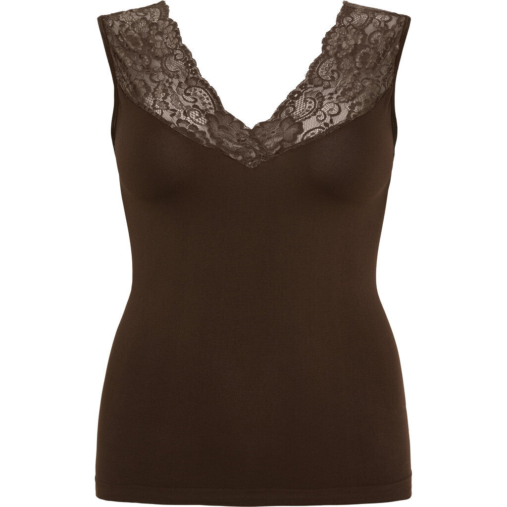 NO. 1 BY OX Shaping blondetop Tops Mocca Brown
