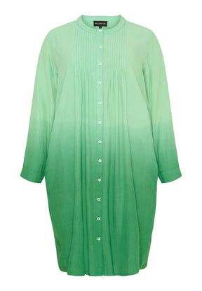 NO. 1 BY OX Shirt Dress w pleats Kjoler Spring Green