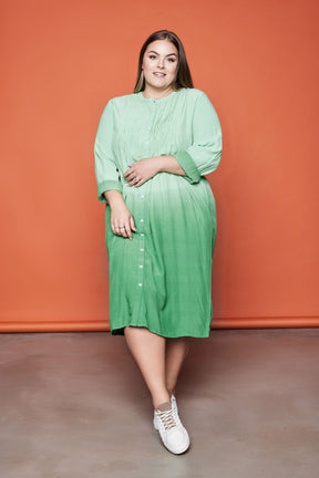 NO. 1 BY OX Shirt Dress w pleats Kjoler Spring Green