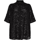 NO. 1 BY OX Shirt Kimono w batwing sleeves Kimono Sort