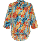 NO. 1 BY OX Farverig skjorte Skjorter Bright Multi coloured Wave print