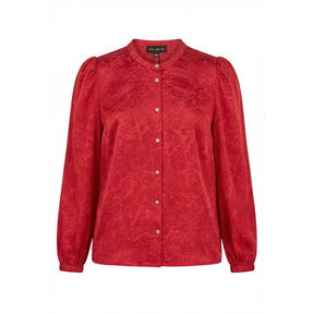 NO. 1 BY OX Shirt w long puff sleeve Skjorter Rød