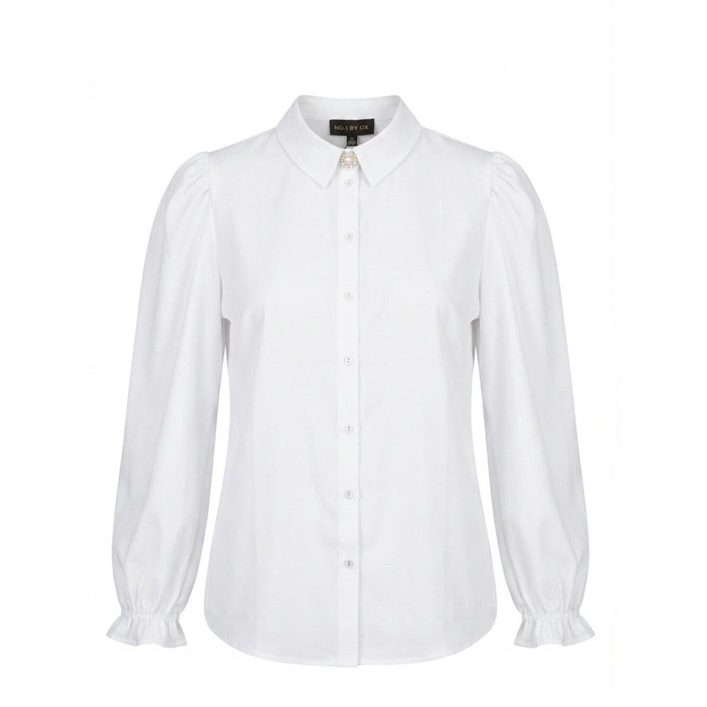 NO. 1 BY OX Shirt w long sleeves flair cuffs Skjorter Hvid