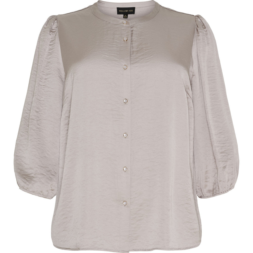 NO. 1 BY OX Shirt w puff and 3/4 sleeves Bluser Brown Rice