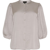 NO. 1 BY OX Shirt w puff and 3/4 sleeves Bluser Brown Rice