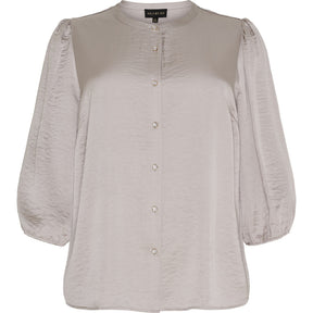 NO. 1 BY OX Shirt w puff and 3/4 sleeves Bluser Brown Rice
