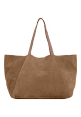 BTFCPH Shopper i ruskind Tasker Nude Brown w. Silver acc.