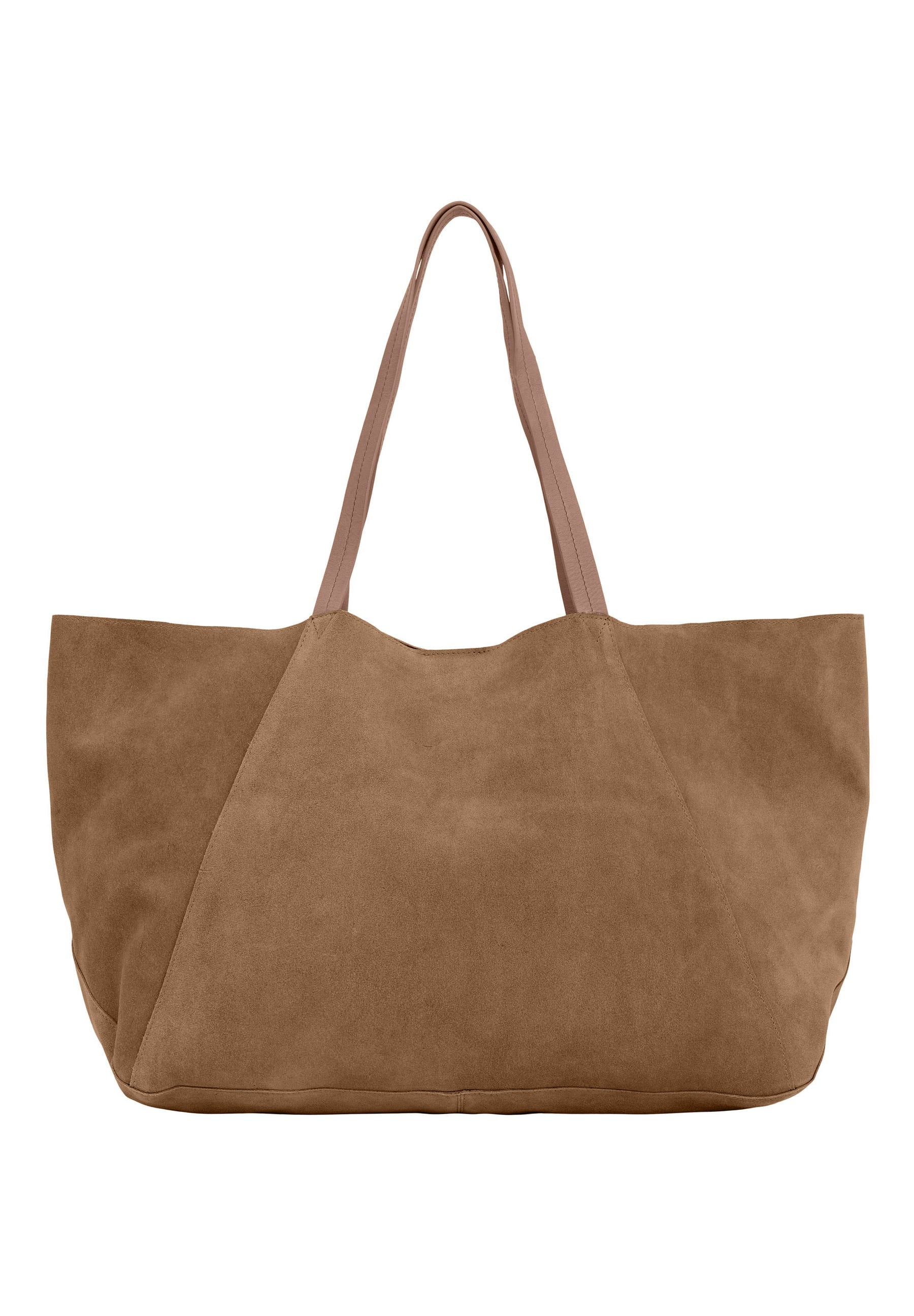 BTFCPH Shopper i ruskind Tasker Nude Brown w. Silver acc.