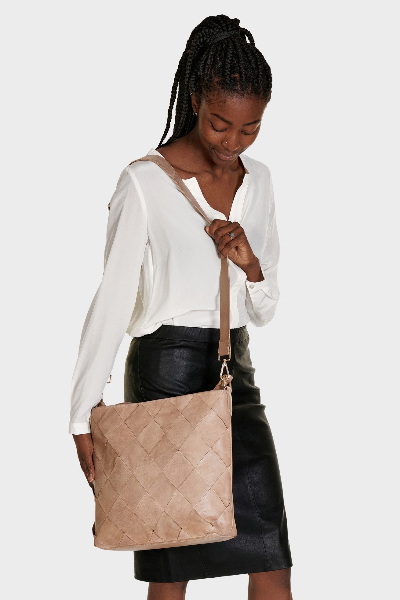 BTFCPH Shopper med flet Tasker Beige