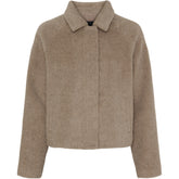 BTFCPH Short Alpaca Coat Frakker Oatmeal Melange