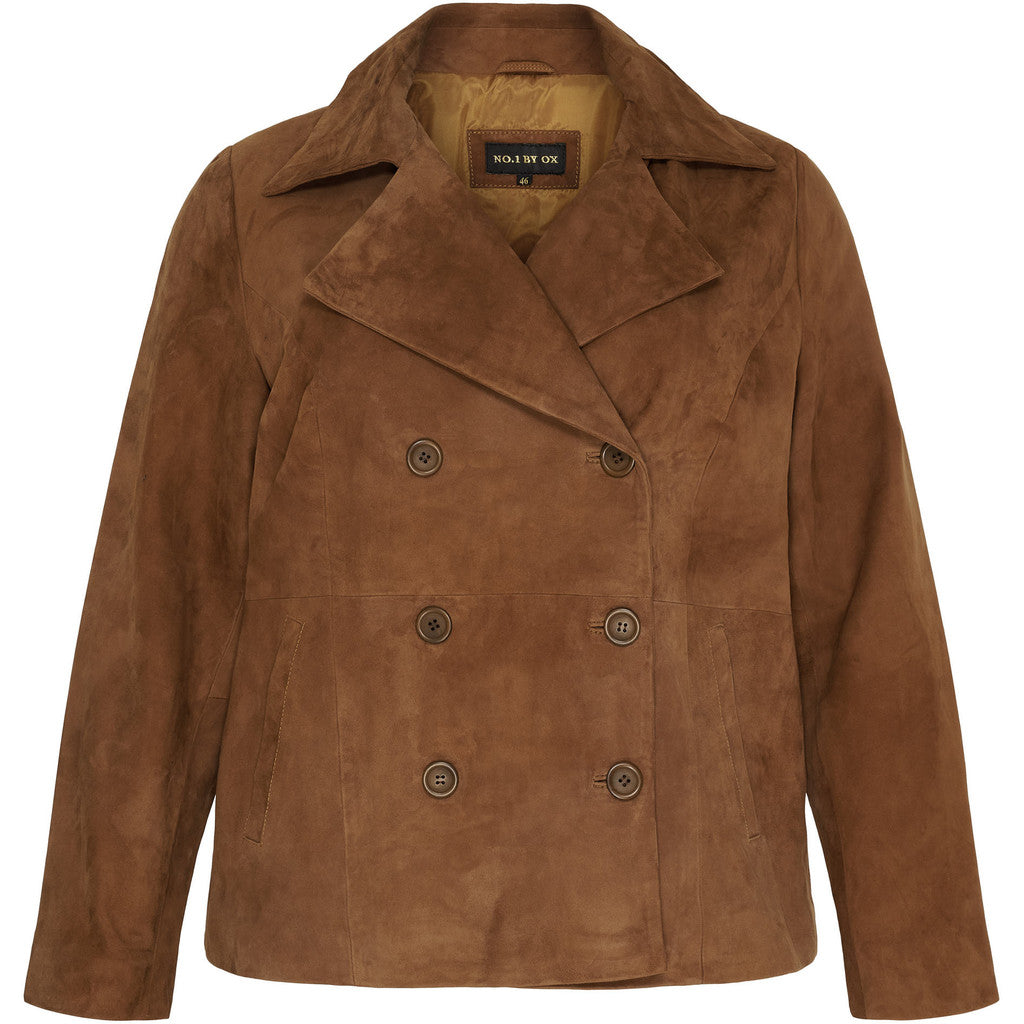 NO. 1 BY OX Short Trench coat Jakker Caramel Brown