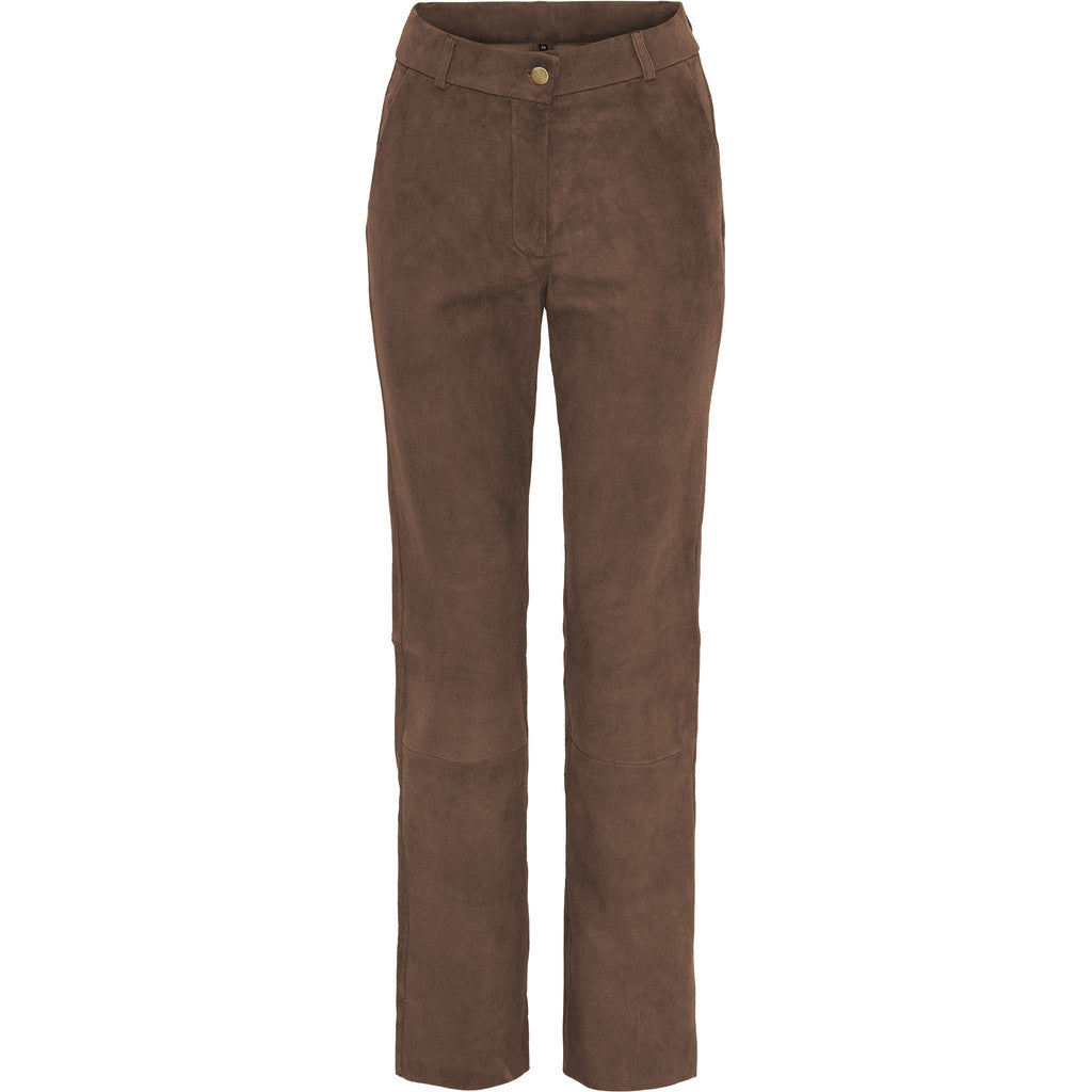 NOTYZ Skindbuks med lige ben Bukser Brun