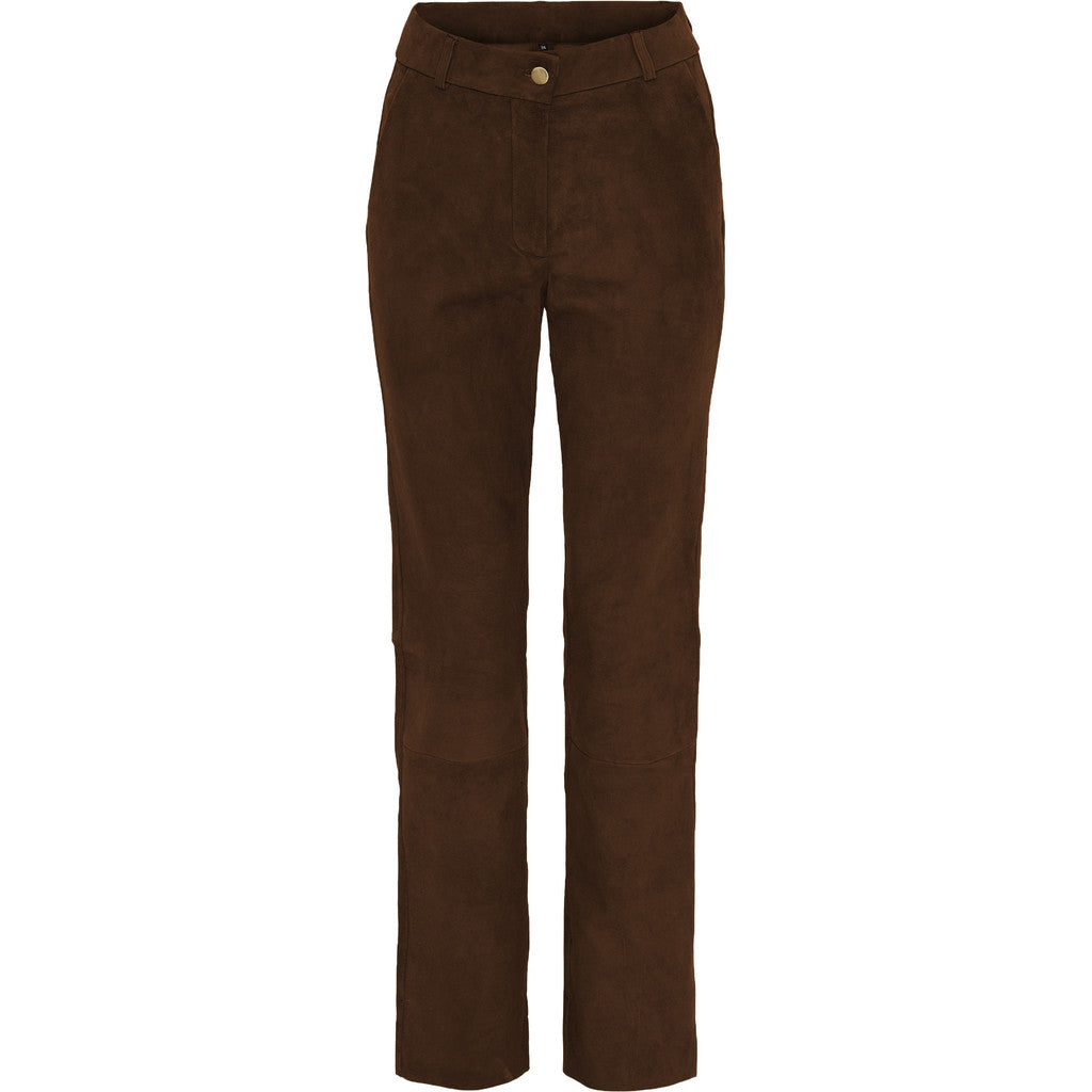 NOTYZ Skindbuks med lige ben Bukser Brun