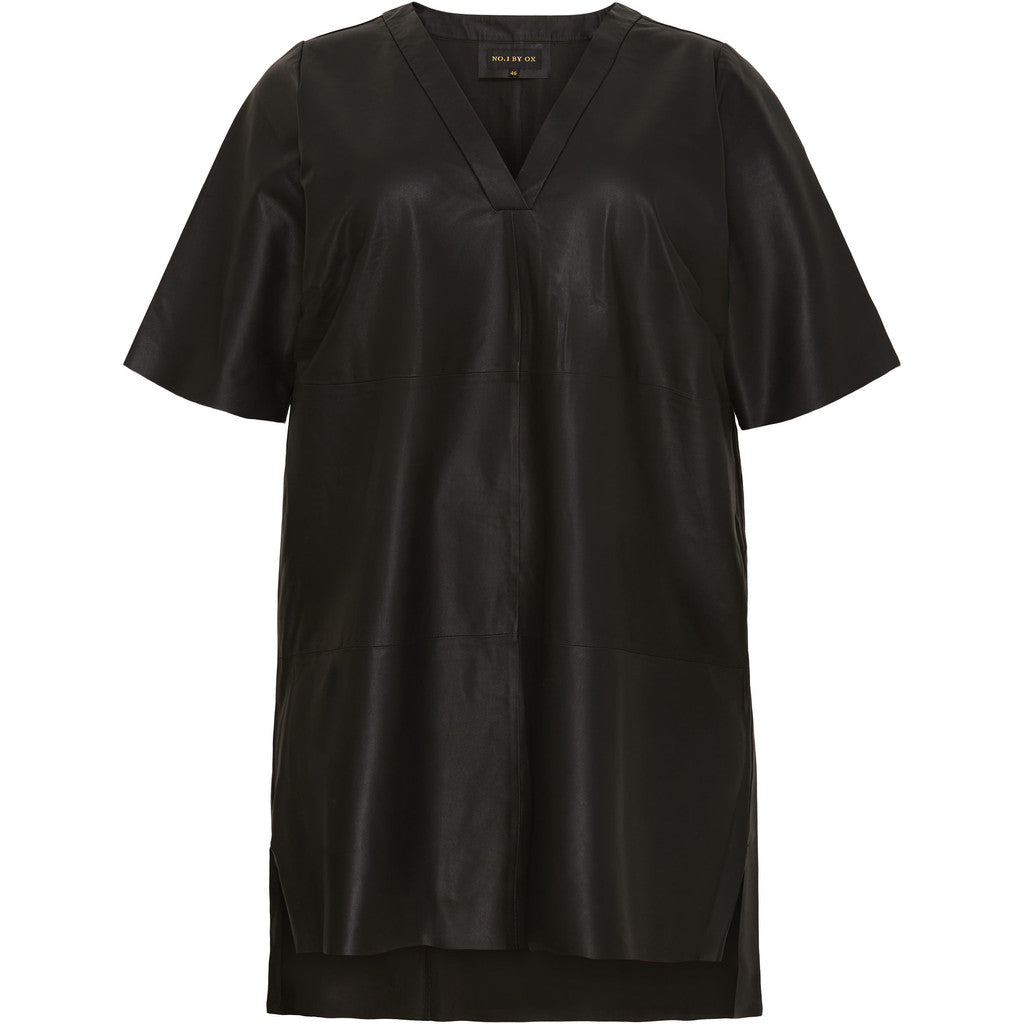 NO. 1 BY OX Skindkjole med korte ærmer - KOLLEKTIONSSALG Kjoler Sort