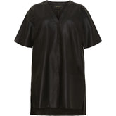 NO. 1 BY OX Skindkjole med korte ærmer - KOLLEKTIONSSALG Kjoler Sort