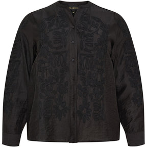 NO. 1 BY OX Skjorte med broderi detaljer Skjorter Sort