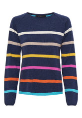 BTFCPH Stribet pullover i cashmere blanding Knit Blå