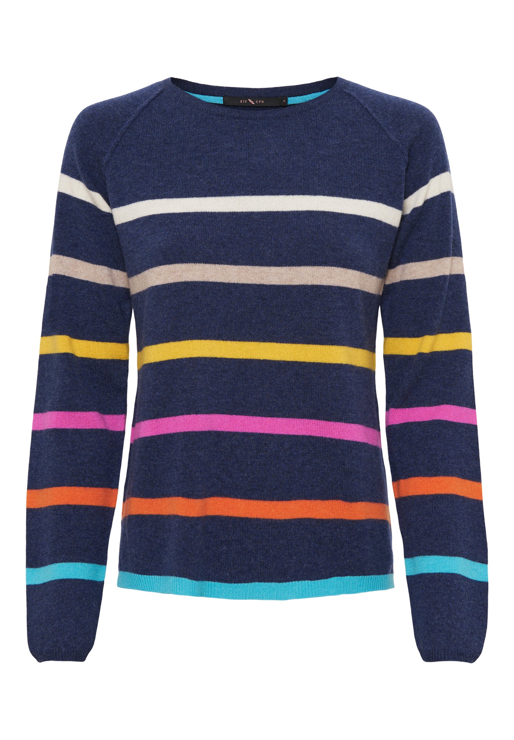 BTFCPH Stribet pullover i cashmere blanding Knit Blå