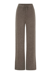 BTFCPH Strikkede bukser i luksuriøs cashmere blanding Bukser Ash Brown Melange