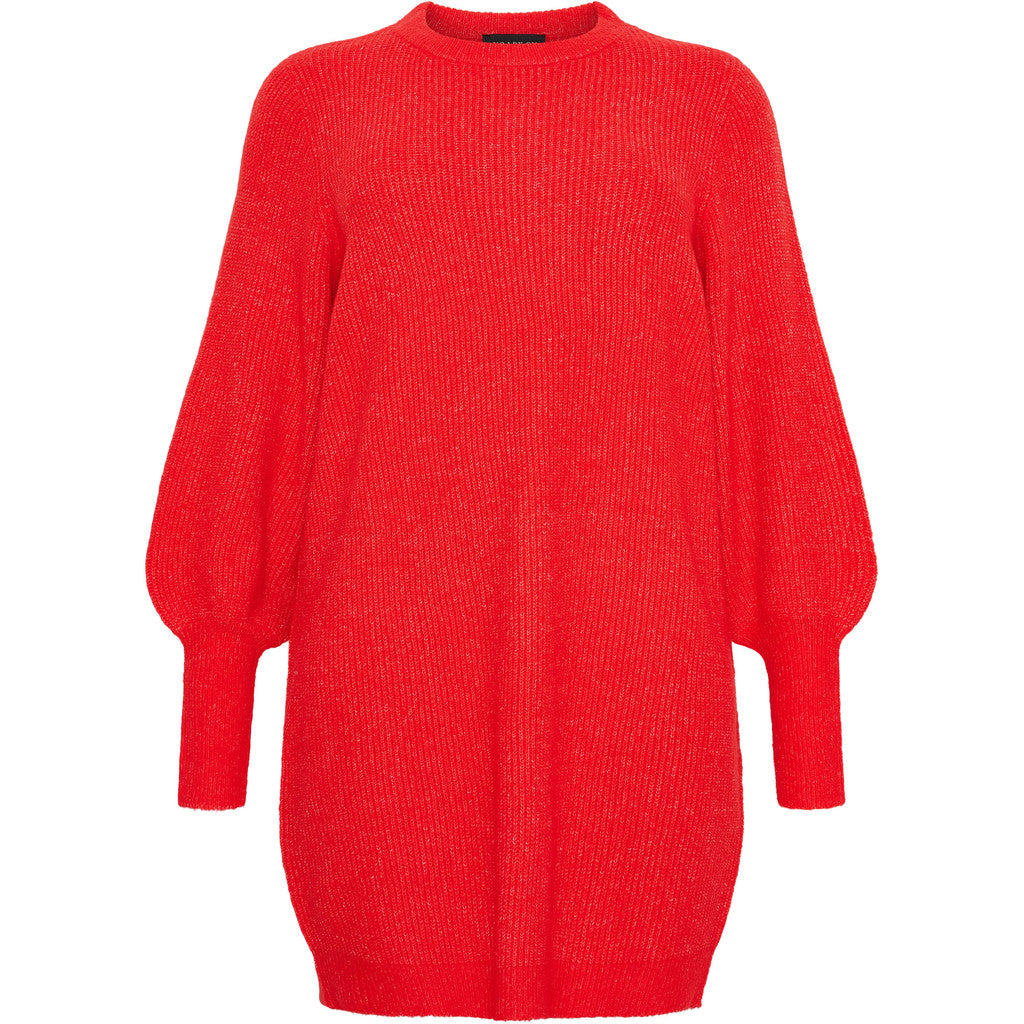 NO. 1 BY OX Strikkjole Kjoler Tomato Red
