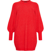 NO. 1 BY OX Strikkjole Kjoler Tomato Red
