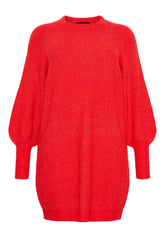 NO. 1 BY OX Strikkjole Kjoler Tomato Red
