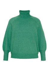 NO. 1 BY OX Stickad Turtleneck-tröja Tröjor Grön