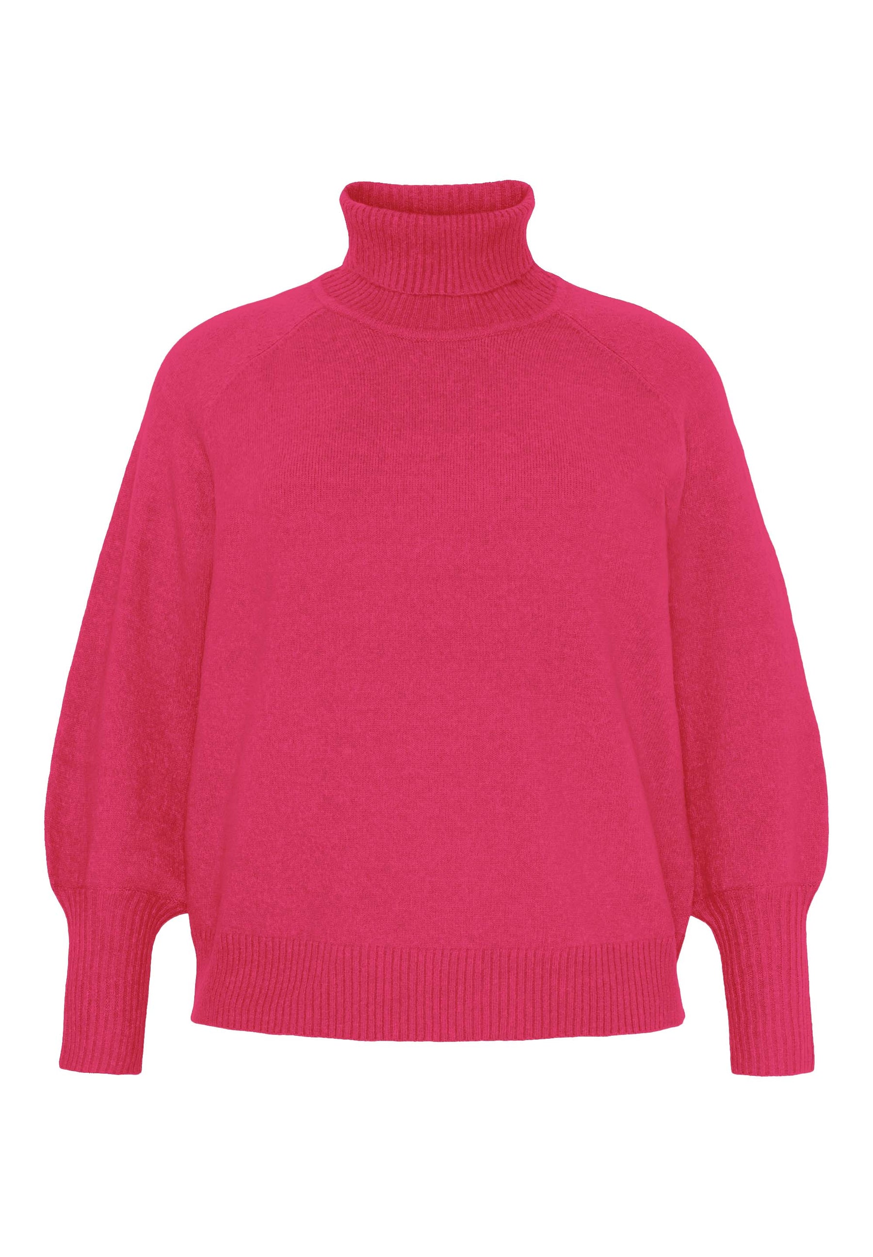 NO. 1 BY OX Strikktrøje med rullekrave Sweaters Magenta Pink