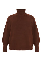 NO. 1 BY OX Strikktrøje med rullekrave Sweaters Mocca Brown