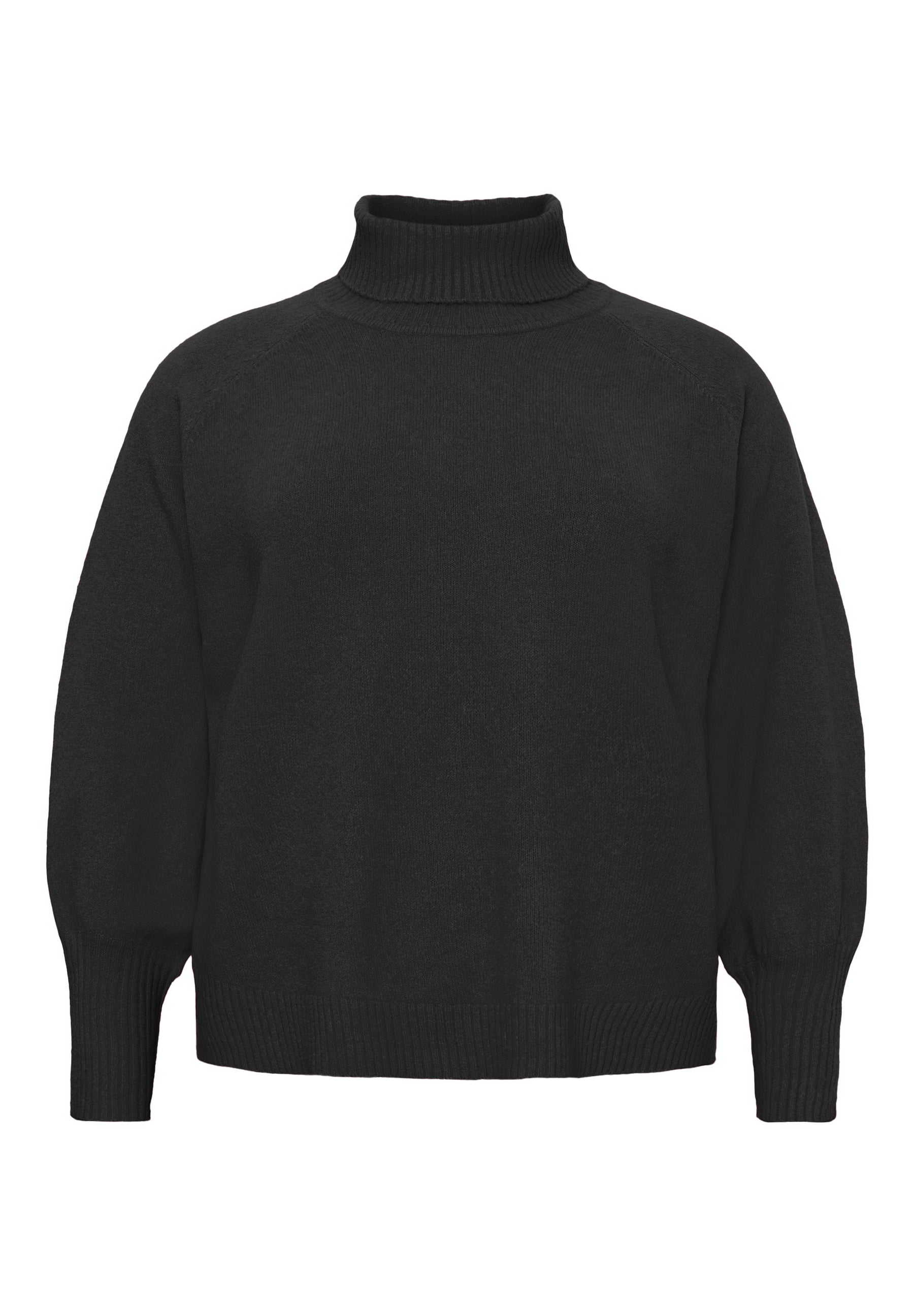 NO. 1 BY OX Strikktrøje med rullekrave Sweaters Sort
