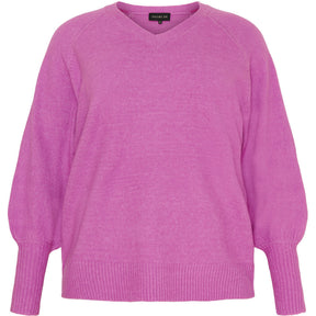 NO. 1 BY OX Striktøje med V-udskæring Sweaters Spring Crocus