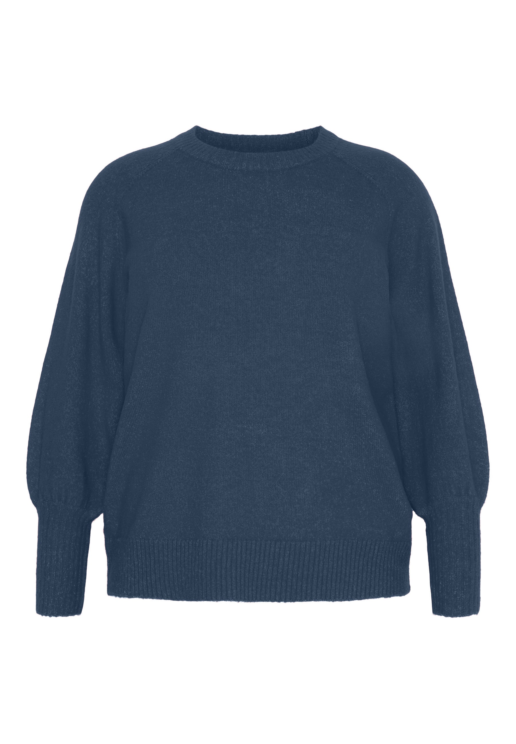 NO. 1 BY OX Striktrøje med ballonærmer Sweaters Blå