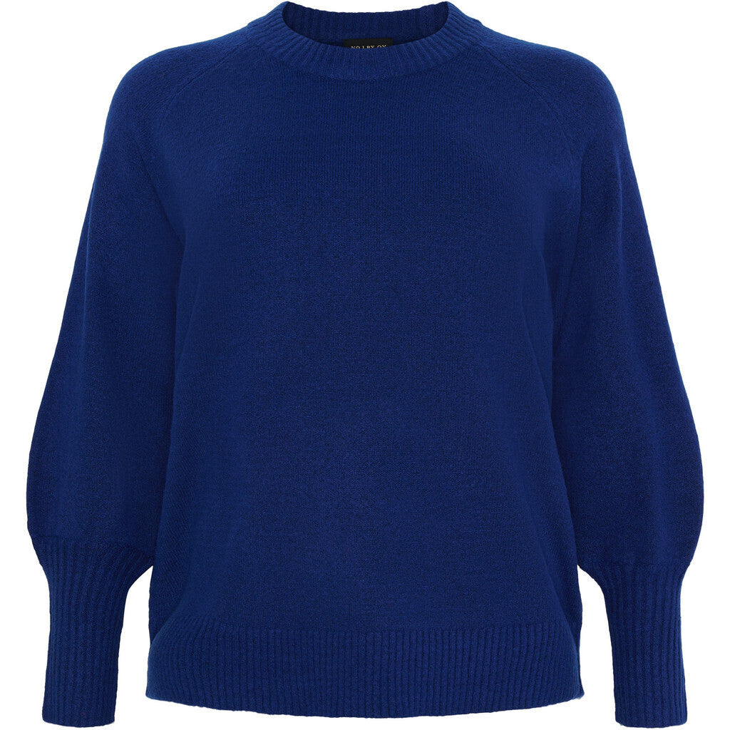 NO. 1 BY OX Striktrøje med ballonærmer Sweaters Hot Blue