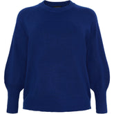 NO. 1 BY OX Striktrøje med ballonærmer Sweaters Hot Blue