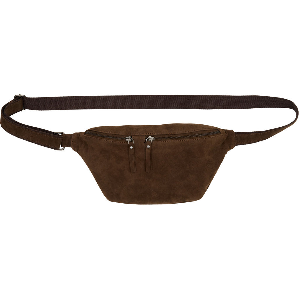 BTFCPH Suede BumBag w. Double Zipper Pockets Tasker Brun