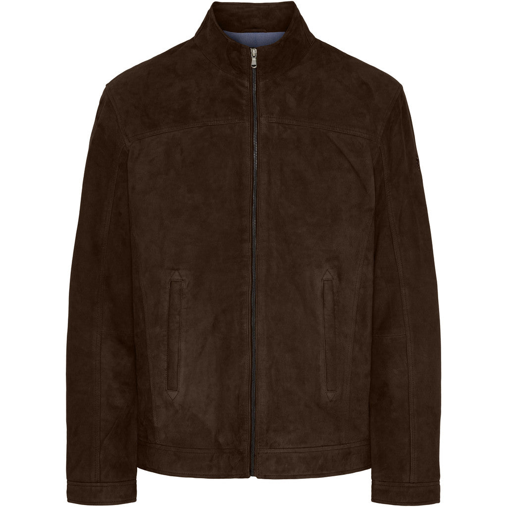 NOTYZ HIM Suede Jacket Jakker Dark Chocolate Brown w Gunmetal acc.