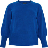 NO. 1 BY OX Sweater O neck w Balloon Sleeves Sweaters Snorkel Blue
