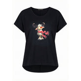 NO. 1 BY OX T-Shirt High/Low w batwing sleeve (Rudolf) T-shirts Sort
