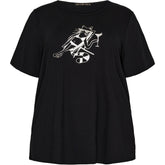 NO. 1 BY OX T-shirt SS (Relaxing cat) T-shirts Sort