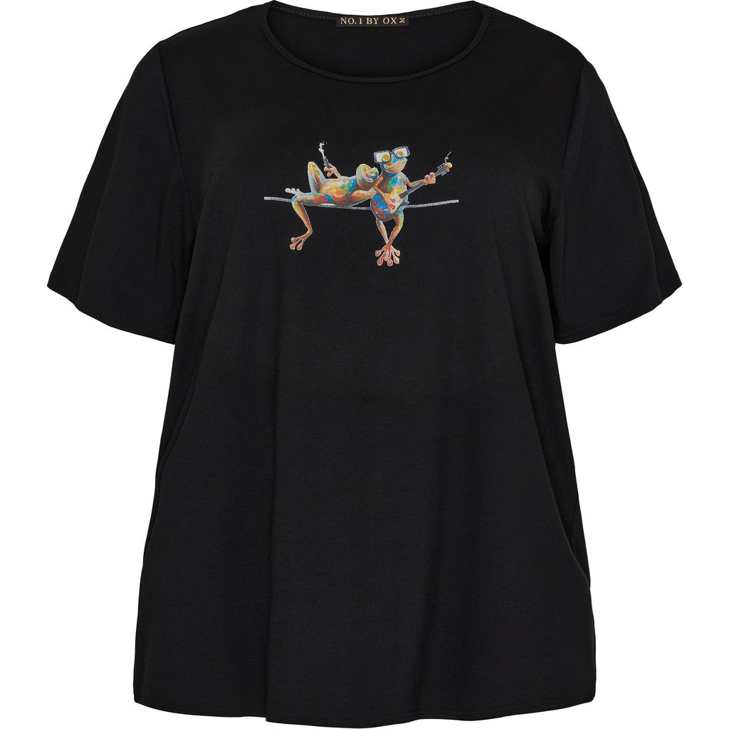 NO. 1 BY OX T-shirt SS (Singing Frogs) T-shirts Sort