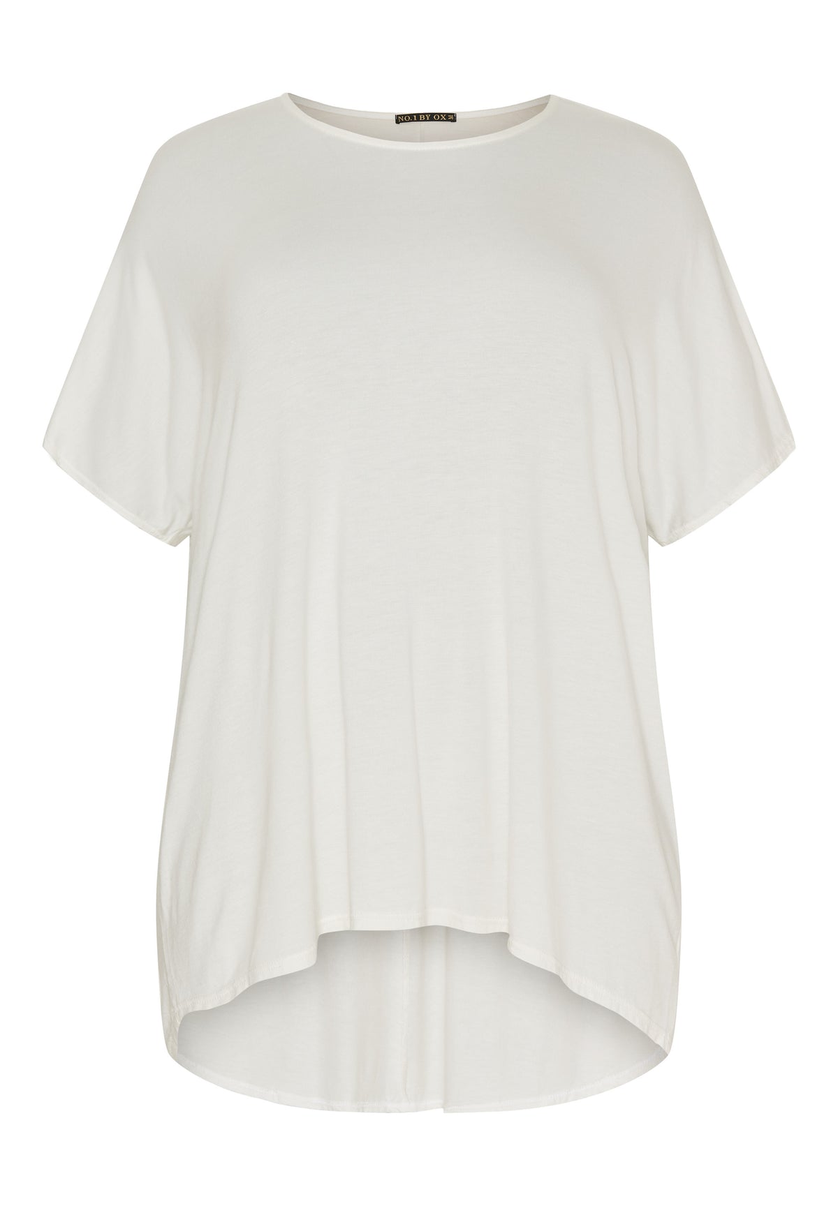 NO. 1 BY OX T-shirt med batwing-ærmer i viskose T-shirts Cream White
